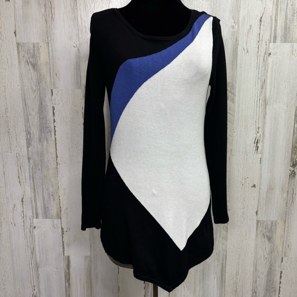 White House Black‎ Market Asymmetrical Hem Colorblock Sweater